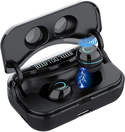 Wireless Earbuds, Bluetooth 5.1Noise Cancelling Wireless Earbuds with Charging Case, Wireless Headphone Touch Control 36H Playtime IPX6 Waterproof Earphone with Mic for iPhone,Samsung,Android,Windows