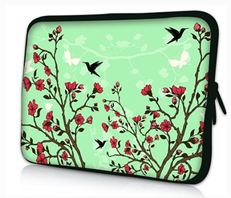 iColor Universal Pretty Flowers 11.6" 12" 12.1" Laptop Tablet Sleeve Case Bag For Apple Macbook Air Samsung Google Android Acer HP Dell XPS Lenovo Asus SONY VAIO Touchscreen Tablet