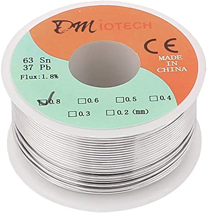 DMiotech 150g 0.8mm Rosin Core Solder Tin Lead Solder Wire 63/37 for Electrical Soldering