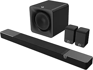 Klipsch Flexus Sound System: CORE 200 3.1.2 Sound Bar, 10" SUB 100 Subwoofer and SURR 100 Surround Sound Speakers, Powered by Onkyo with Bluetooth, Dolby Atmos and Custom Tuned Bass - Black