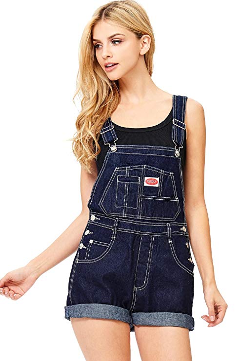 Revolt Women's Juniors Classic Twill Short Overalls