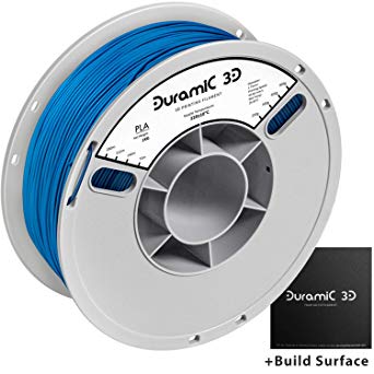 DURAMIC 3D Premium PLA Plus Printer Filament 1.75mm, 3D Printing Filament with Build Surface 200 x200mm, 1kg Spool(2.2lbs), Dimensional Accuracy  /- 0.05 mm, Blue