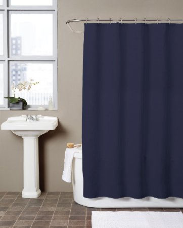 Luxury Hotel Quality Waffle Shower Curtain (72 x 72, Navy Blue)