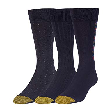 Gold Toe Men's Dress Crew Socks, 3 Pairs