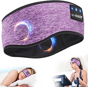 Schlafkopfhörer Bluetooth 5.3, Schlaf Stirnband Kopfhörer Headband Schlafmaske, Sportskopfhörer Musik schlafen Stirnband für Sport Training, Joggen, Yoga, Reisen