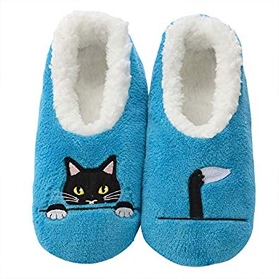 Snoozies Boozies Fun Slippers Soft Non-Slip Sole