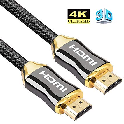4K HDMI Cable, HDMI Cable 5M High Speed Ultra HD 4K 2160p Pro Series with Nylon Crystal Net Zinc Alloy Hood Gold Plated Connector Compatible with PS4|Xbox 360|Mac|HDTV| Projector|TV Box (5m)