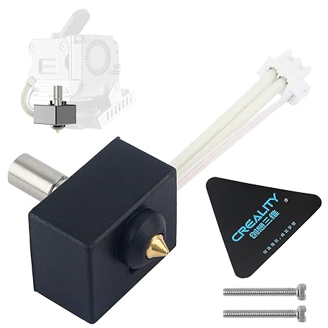 Official Creality Ender 3 S1 Heater Block Kit Sprite Extruder Hotend Replacement Stailess Steel Heatbreak Hot End Copper Nozzle Standard 260°C for Ender 3 S1/Plus