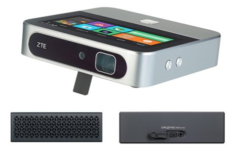 ZTE SPRO2 1280 x 720 Pixel (Unlocked) LTE Smart Theater Projector/ WiFi Hotspot/ Powerbank - Silver