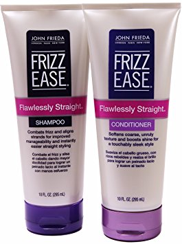 John Frieda Frizz-Ease Flawlessly Straight Shampoo and Conditioner Duo Set, 10 Ounce Each