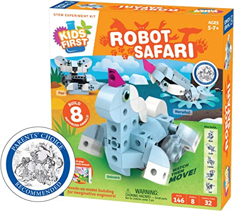 Thames & Kosmos 567014 Kids First: Robot Safari - Introduction to Motorized Machines Science Experiment Kit