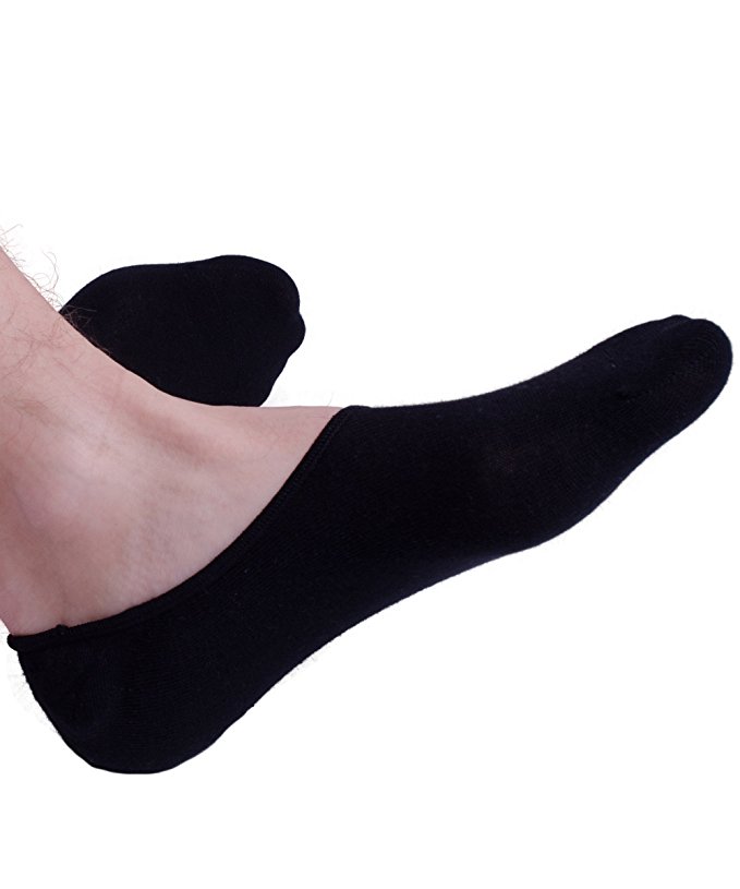 StomperJoe No Show Casual Sock Liners For Men 3prs Quality Cotton Lge Heel Grip Non Slip