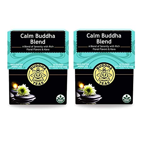 Buddha Teas Calm Buddha Blend Tea 18 Bags/Box (Pack of 2)