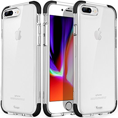 iPhone 7 Plus Case, iPhone 8 Plus Case, Yesgo iPhone 7 Plus Clear Case Soft Shock Bumper Protective Cover Case for iPhone 7 Plus/8 Plus (black)