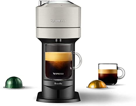 Nespresso Vertuo Next Coffee & Espresso Machine NEW by Breville, Light Grey, Compact, Single Serve, One Touch to Brew, Coffee Maker & Espresso Machine