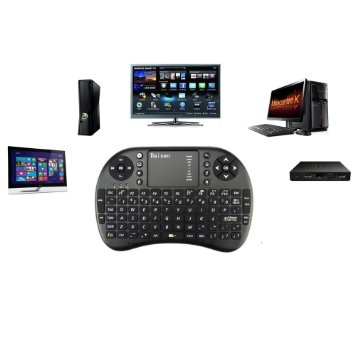 Daisen-tech UKB500 Mini 2.4Ghz Wireless Touchpad Keyboard With Mouse For Pc, Pad, Google Android Tv Box, Htpc, Iptv (Black)