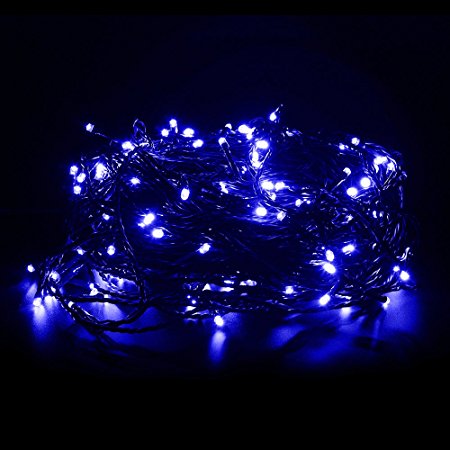 Alkbo christmas lights outdoor twinkle lights Waterproof Party Festival Twinkle String Home Tree 99FT 200 LED Blue