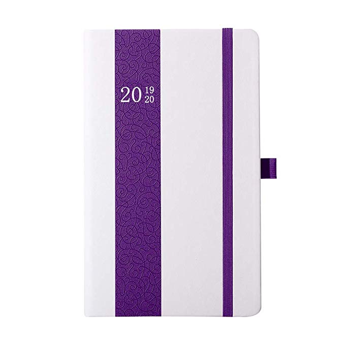 Planner 2019 Weekly/Monthly Academic Year Agenda Hardcover Planner Time Management Premium Thicker Paper Notebook with Pen Holder and Pocket A5(8.5"x5") Perfect Gift! (Purple)