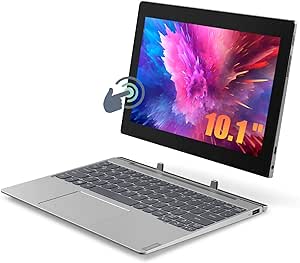 Lenovo IdeaPad D330-10IGM Touchscreen Laptop w/Keyboard, Intel Celeron N4000, 4GB RAM, 64GB SSD, 10.1" Display, 2 in 1 Tablet, Windows 10 Pro (Renewed)