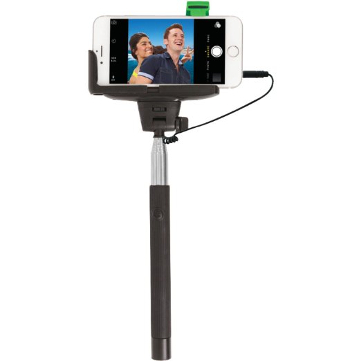 The Original SelfieStick by ReTrak Wired Built-In No Battery Bluetooth App Wifi Needed Lifetime Warranty Fits all phones