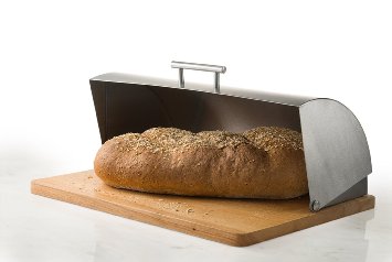Freshbox Stainless Steelwood Bread Box for kitchen bread bin bread storage