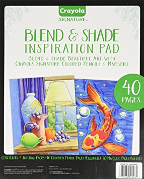 Crayola Blend & Shade Inspiration Pad, Adult Coloring Book, 40 Pages