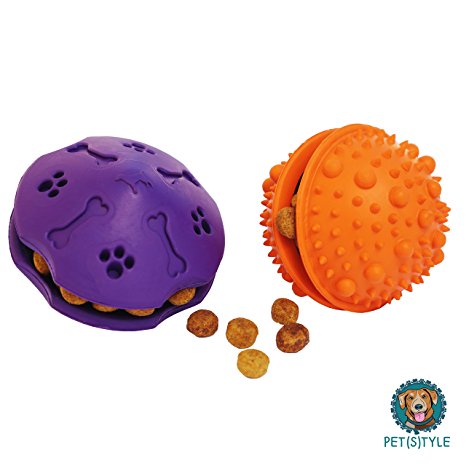 PET(S)TYLE set of two interactive dog treat toys for ultimate entertainment and reward