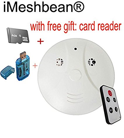 iMeshbean® 4GB Smoke Detector Hidden Spy Camera DVR Security Nanny Camcorder Motion Detection with Remote Control USA Seller