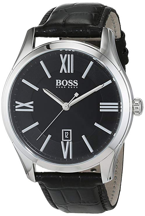 HUGO BOSS Men's Analogue Quartz Watch with Leather Strap – 1513022