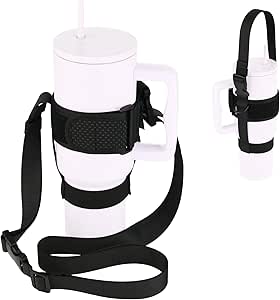 Cosmos Water Tumbler Holder Strap Travel Tumbler Carrier Water Bottle Sling Strap for 30-40 Oz Insulated Cup Travel Mug Accessory Compatible with Stanley Tumbler Cup for Travel Hiking Walking Camping