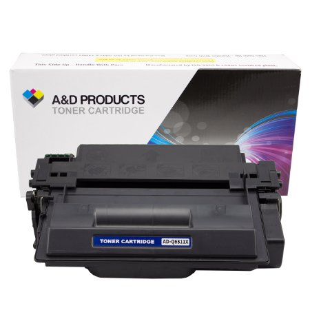AD Products Compatible Replacement for HP Q6511X Toner Cartridge HP 11X Black 12000 Yield