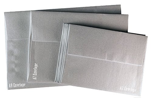 FAV Shimmer PURE SILVER - A7 Envelopes (5.25-x-7.25-inches) - 50 envelopes per pack