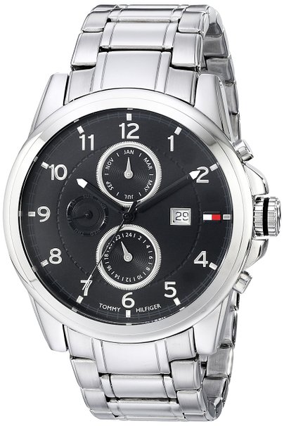 Tommy Hilfiger  Men's 1710296 Classic Stainless Steel Black Subdial  Watch