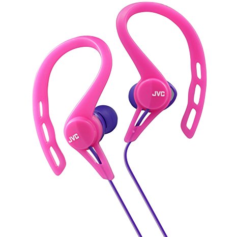 JVC HAECX20P Sports Clip Inner Ear Headphones, Pink