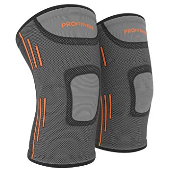 ProFitness Knee Sleeves (One Pair) Knee Support For Joint Pain & Arthritis Pain Relief - Effective Support for Running, Pain Management, Arthritis Pain, Surgery Recovery