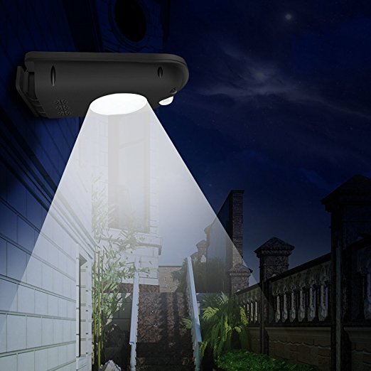 MAIICY Solar Motion Sensor Lights Outdoor Waterproof IP65 Unique Design Solar Light with Three Lighting Modes, Solar Powered Wireless Exterior all Light for Garden, Patio, Deck, Yard and Pathway
