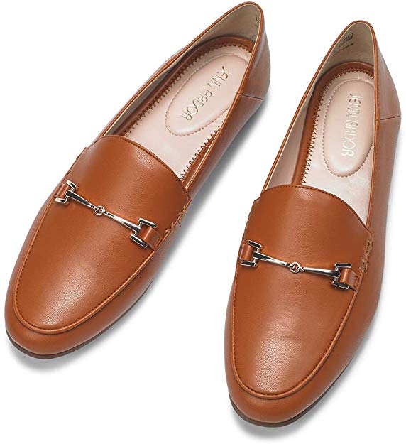 JENN ARDOR Women's Penny Loafers Slip On Flats Comfort Driving Office Loafer Shoes