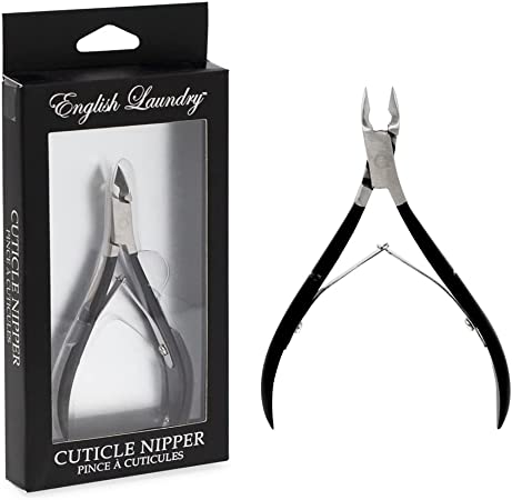 English Laundry Cuticle Nippers, Sharp Cuticle Cutter with Soft Grip Handle, Hangnail and Dead Skin Remover, Non-Slip Stainless Steel Nail Cuticle Trimmer and Clipper, Manicure and Pedicure Tool