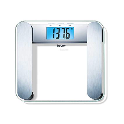 Beurer Body Fat Analyzer Scale BMI, Multi-User & Recognition, Digital Weight Scale, XL LCD Illuminated Display, BF221