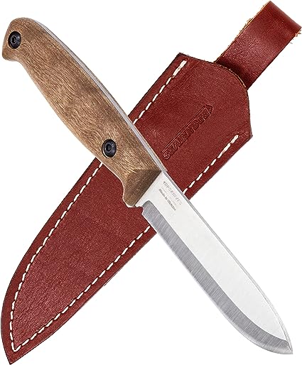 BPS Knives BS1FT SSH - Full-Tang Fixed-Blade Knife - Sharp Stainless Steel Bushcraft Knife With Sheath - Survival Compact Knife - Outdoor Knife - Tactical Camp Knife