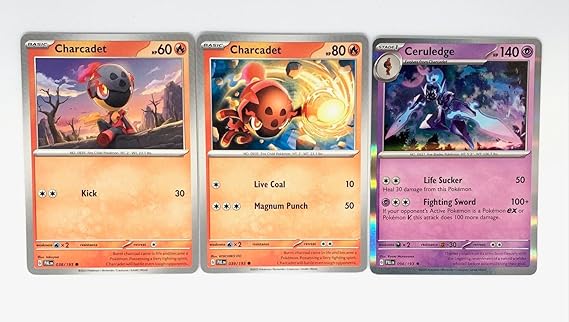 Ceruledge 098/193 - Paldea Evolved - Pokemon Evolution Set - 3 Card Lot - Scarlet & Violet