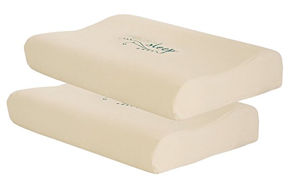 Nature's Sleep Vitex Memory Foam Large Contour Pillows, 2 Pack (405000102PK)