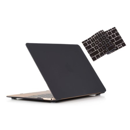 Ruban® - Retina 13 2 in 1 Soft-Touch Hard Case Cover and Keyboard Cover for Macbook Pro 13.3" with Retina Display Models: A1502 & A1425 - BLACK