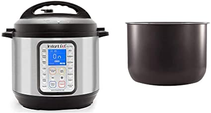 Instant Pot Duo Plus 9-in-1 Electric Pressure Cooker, Sterilizer, Slow Cooker, Rice Cooker, Steamer, 8 Quart, 15 One-Touch Programs & Ceramic Non Stick Interior Coated Inner Cooking Pot 8 Quart