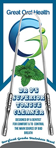 Dr. O's Tongue Scraper ~Superior Stainless Steel Tongue Cleaner ~ 83 Page eBook Included