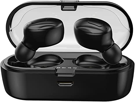 Xawy 2022 new editionBluetooth Headphones.Bluetooth 5.0 Wireless Earphones in-Ear Stereo Sound Microphone Mini Wireless Earbuds with Headphones and Portable Charging Case for iOS Android PC.XG4