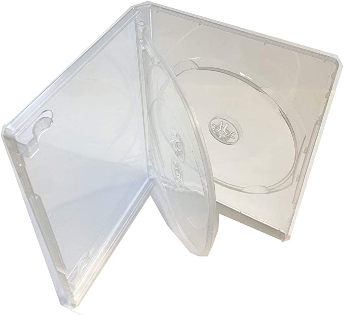 MegaDisc 1 Clear DVD Replacement case Hold 3 Discs with a Flap Tray