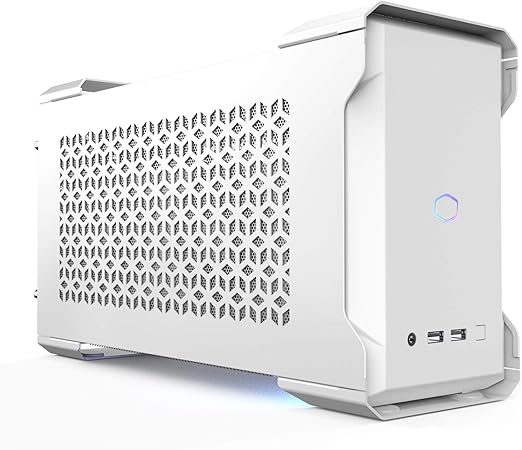 Cooler Master MasterCase NC100 White SFF Small Form Factor 7.9 Liter Case with V650 SFX Gold PSU, GPUs 2.5 Slots up to 320mm for Intel(r) NUC 9 Extreme Element