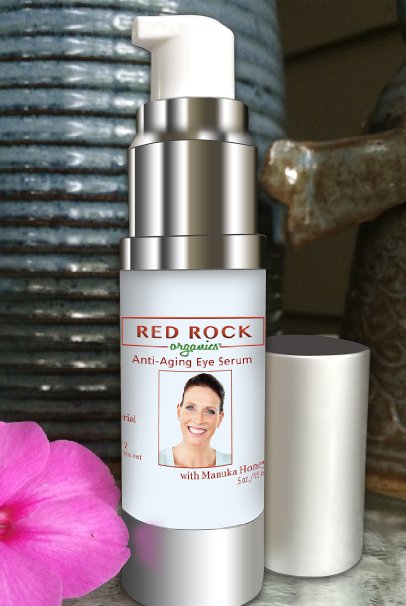 Red Rock Organics - BEST Eye Gel, Eye Cream for Dark Circles, Puffiness, Wrinkles, Bags, Fine Lines, Crow's Feet - Natural / Organic Ingredients (.5 oz) - 100% Satisfaction GUARANTEED!