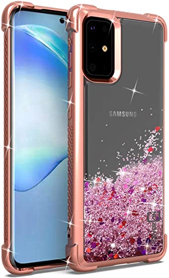 CoverON Liquid Glitter Sparkle Series for Samsung Galaxy S20 Plus Case - Pink/Purple Glitter